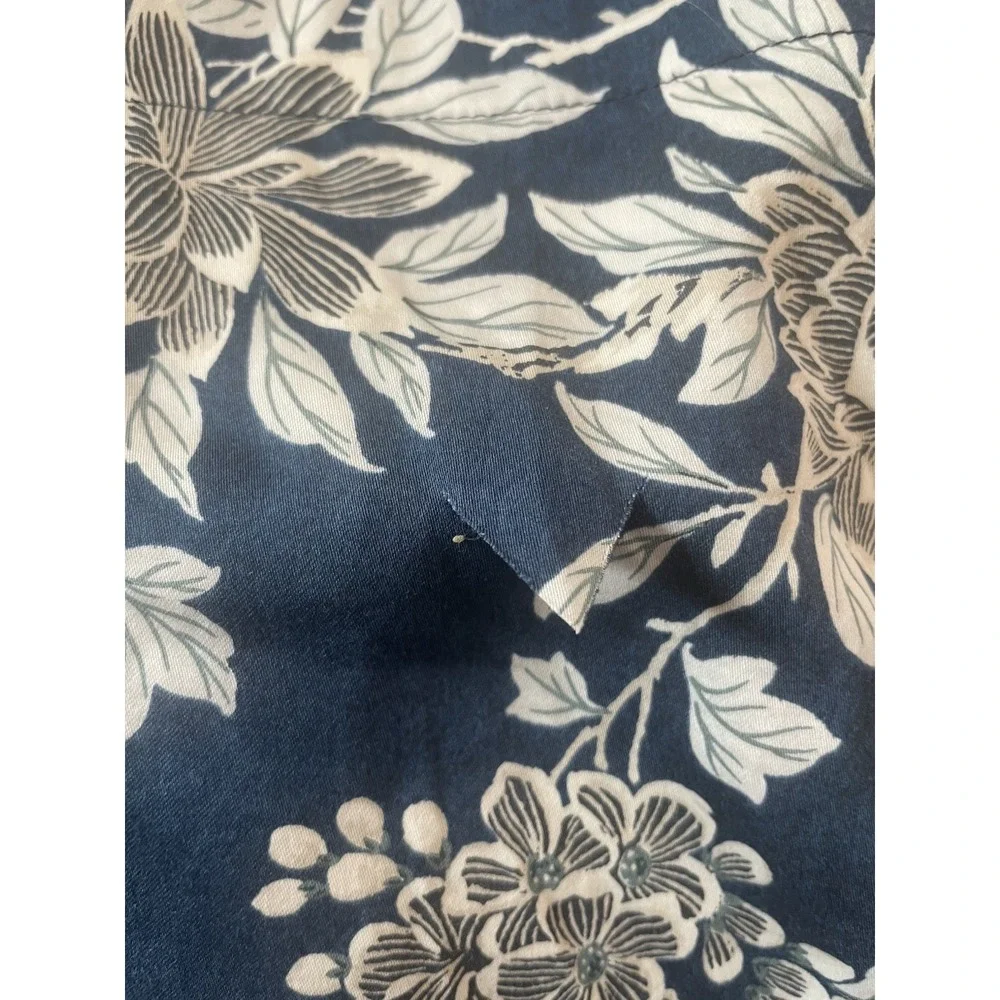 Ralph Lauren Deauville Blossom Navy Sateen QUEEN Duvet Cover & 2 Stnd Shams READ